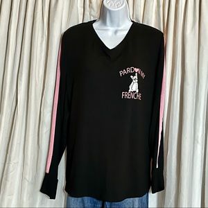 Lane Bryant Livi Lounge Wear Top Size 18/20, Black